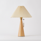 Wood Pleated LED Table Lamp