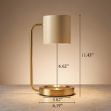 Japanese Wood Table Lamp with Wax Melter